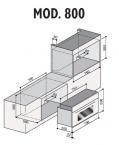 Ilve 800L-VG Einbau-Gasbackofen, 80cm