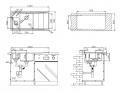 Pyramis STUDIO 1 1/2B 1D LH Art.Nr. 107149430 Einbauspüle