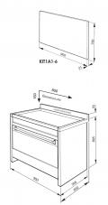 Smeg A1D-7 Gasherd mit Elektrobackofen, Opera Kochzentrum/ Energieeffizienzklasse B