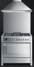 Smeg A1D-7 Gasherd mit Elektrobackofen, Opera Kochzentrum/ Energieeffizienzklasse B