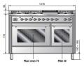 ILVE MT-1207D-MP Majestic Techno Gasherd mit Elektrobackofen
