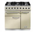 Falcon 900 Deluxe Range Cooker, Gasherd mit Elektrobackofen, cream/ Energieeffizienzklasse A