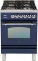 ILVE PN-60-MP Professional Plus Gasherd mit Elektrobackofen, blau