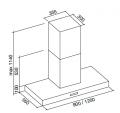 Falmec Horizon NRS 90cm Inselhaube