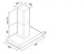 Falmec Imago 90cm weiss Inselhaube