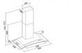 Falmec Atlas Glas 90cm Wandhaube