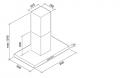 Falmec Plane Top 90cm Inselhaube