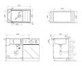 Pyramis STUDIO 86x50 1B 1D Art.Nr. 107152430 Einbauspüle