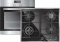Grundig Set Elektro-Einbaubackofen GEBM13001X+Gaskochfeld GIGG6234150X/ Backofen Energieeffizienzklasse A