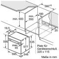 Bosch HBG676EB6 Elektro-Einbaubackofen Vulkan Schwarz, Energieeffizienzklasse A+