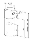 Best Lampedusa ASC XS / 077F2010A Inselhaube, Energieeffizienzklasse C