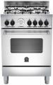 LaGermania AM64C71BX Gasherd mit Gas-Umluft-Backofen, Edelstahl, 60 cm, Energieeffizienzklasse A+