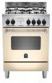 LaGermania AM64C61BCR Gasherd mit Elektrobackofen, Edelstahl-Creme, 60 cm, Energieeffizienzklasse A