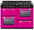 STOVES Richmond 110 DF Gasherd mit 4 Elektrobacköfen, Pink, Energieeffizienzklasse A