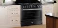 Falcon PROFESSIONAL+ FX 90 Range Cooker, Gasherd mit Elektrobackofen, schwarz/ Energieeffizienzklasse A
