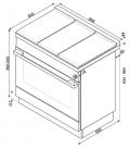 Smeg CPF9GPAND Gasherd mit Elektrobackofen Anthrazit/ Energieeffizienzklasse A+