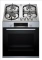 Set LaGermania P6401D9X Gaskochfeld & Bosch HBA533BS1 Elektro-Einbaubackofen/ Backofen Energieeffizienzklasse A