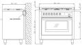LOFRA PBPG96GVT/C Rainbow Line Range Cooker Gasherd mit Umluft-Gasbackofen/ Energieeffizienzklasse A