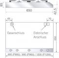 ILVE HP1265-FD Gaskochfeld Edelstahl