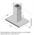 Amica OWS952T / IH 17190 E Insel-Dunstabzugshaube/ Energieeffizienzklasse D