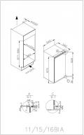 Amica EKS 16161 Einbau-Kühlschrank mit Gefrierfach/ Energieeffizienzklasse A+