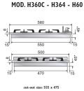 ILVE H60CV Gaskochfeld