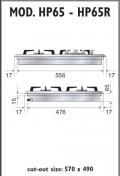 ILVE HP65C Gaskochfeld